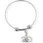 Camera Charm Bangle Bracelet
