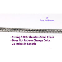 Large Silver Colored Sea Turtle Charm Chain Necklace