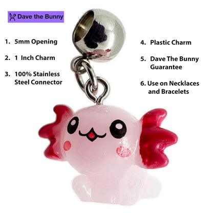 Axolotl Marine Creature Charm Necklace