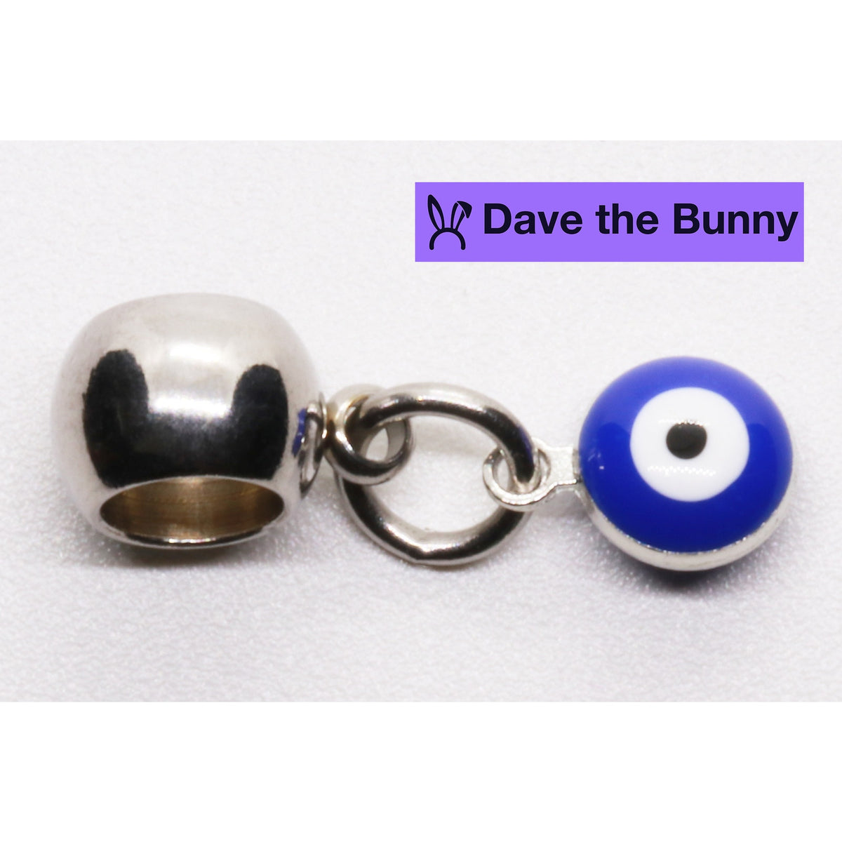 Evil Eye Charm Necklace with Stainless Steel Snake Chain