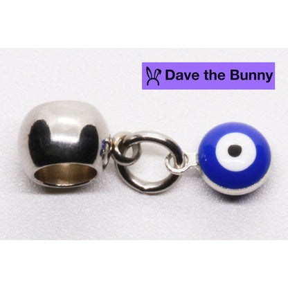 Evil Eye Charm Necklace with Stainless Steel Snake Chain