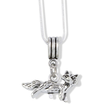 Fox 3D Charm Necklace with Stainless Steel Snake Chain