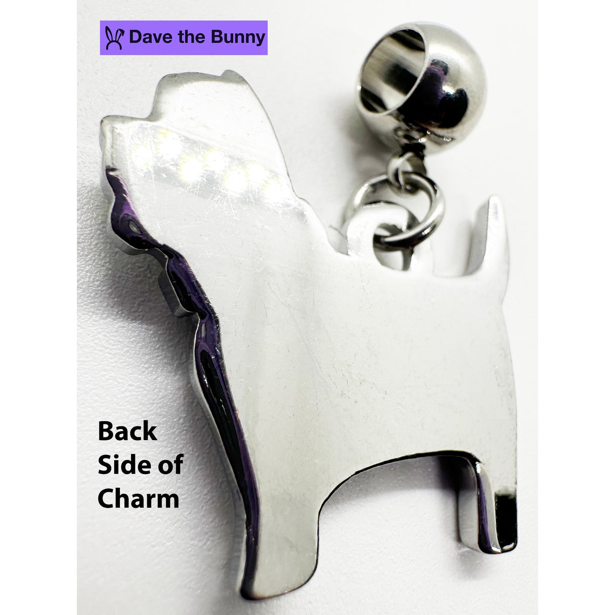 Scottish Terrier Charm Necklace with Stainless Steel Snake Chain