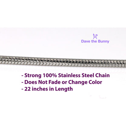 Wrench Pendant - A Pipe Wrench Necklace Plumbing Tools Inspired Stainless Steel Snake Chain with Metal Alloy Charm - Plumber Wrench Shaped Plumber Necklace