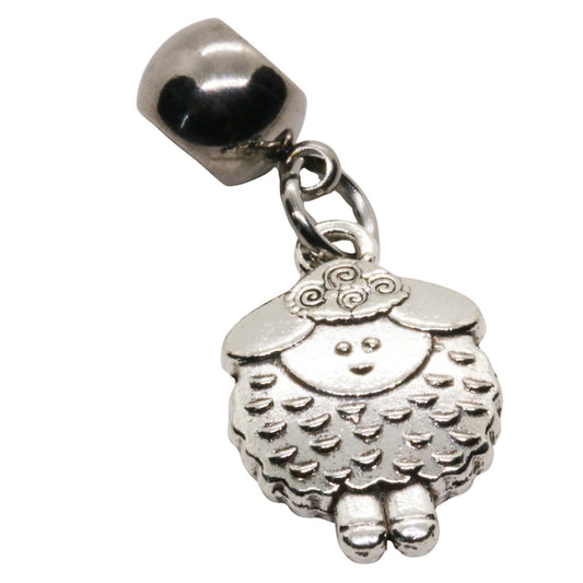 Sheep Charm with Stainless Steel Connector