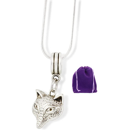 Fox Head Animal Wildlife Charm Necklace