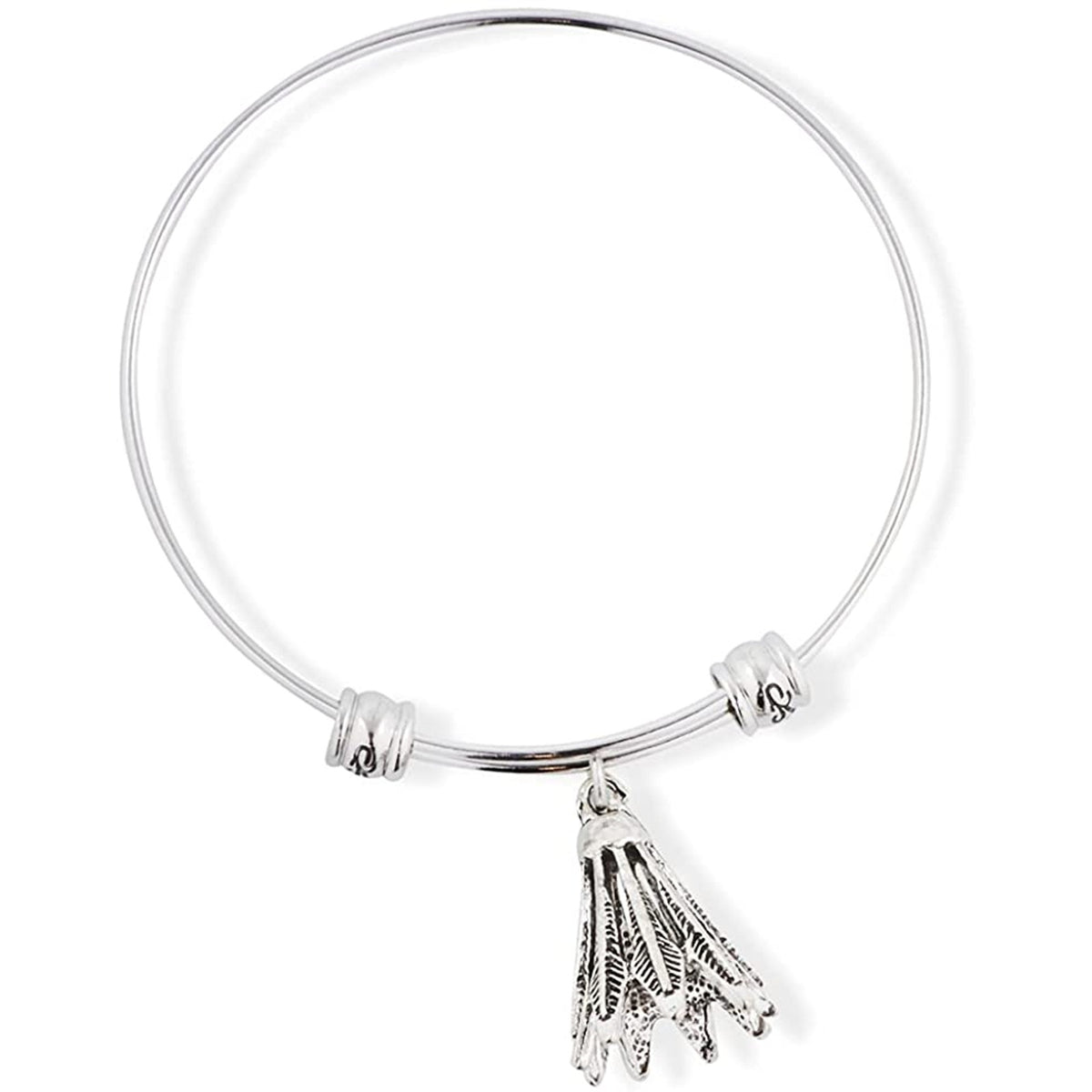 Shuttlecock Birdy Badminton Sports Charm Bangle Bracelet