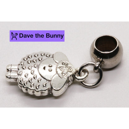 Sheep Charm Necklace with Stainless Steel Snake Chain