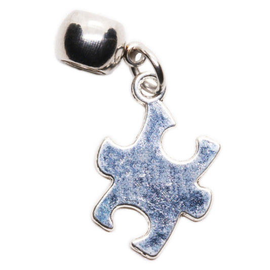 Shape Puzzle Piece Charm with Stainless Steel Connector