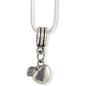 Apple Charm Necklace with Stainless Steel Snake Chain