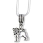 Pug French Bulldog Charm Necklace with Stainless Steel Snake Chain