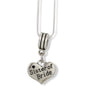 Sister Bride Charm Necklace with Stainless Steel Snake Chain