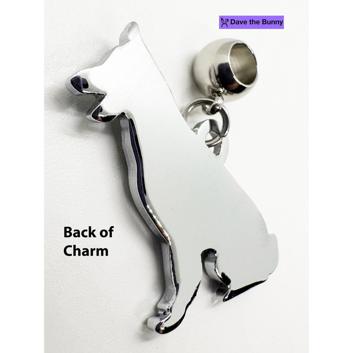 German Shepard Dog Charm Necklace with Stainless Steel Snake Chain