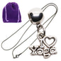 Yoga Charm Necklace with Stainless Steel Snake Chain