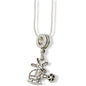 Helicopter Charm Necklace with Stainless Steel Snake Chain