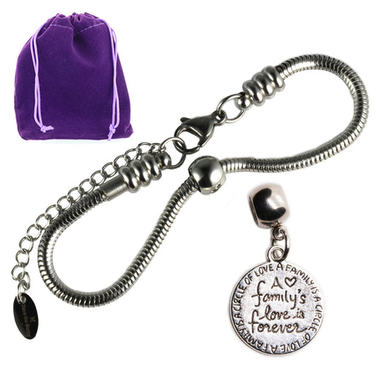 A Family's Love Is Forever Charm Bracelet