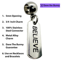 Believe Inspirational Inspire Necklace Pendant Jewelry