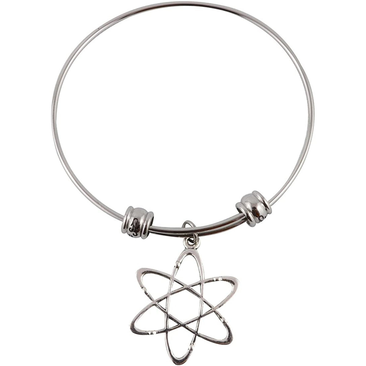 Atomic Science Symbol Nuclear Charm Bangle Bracelet