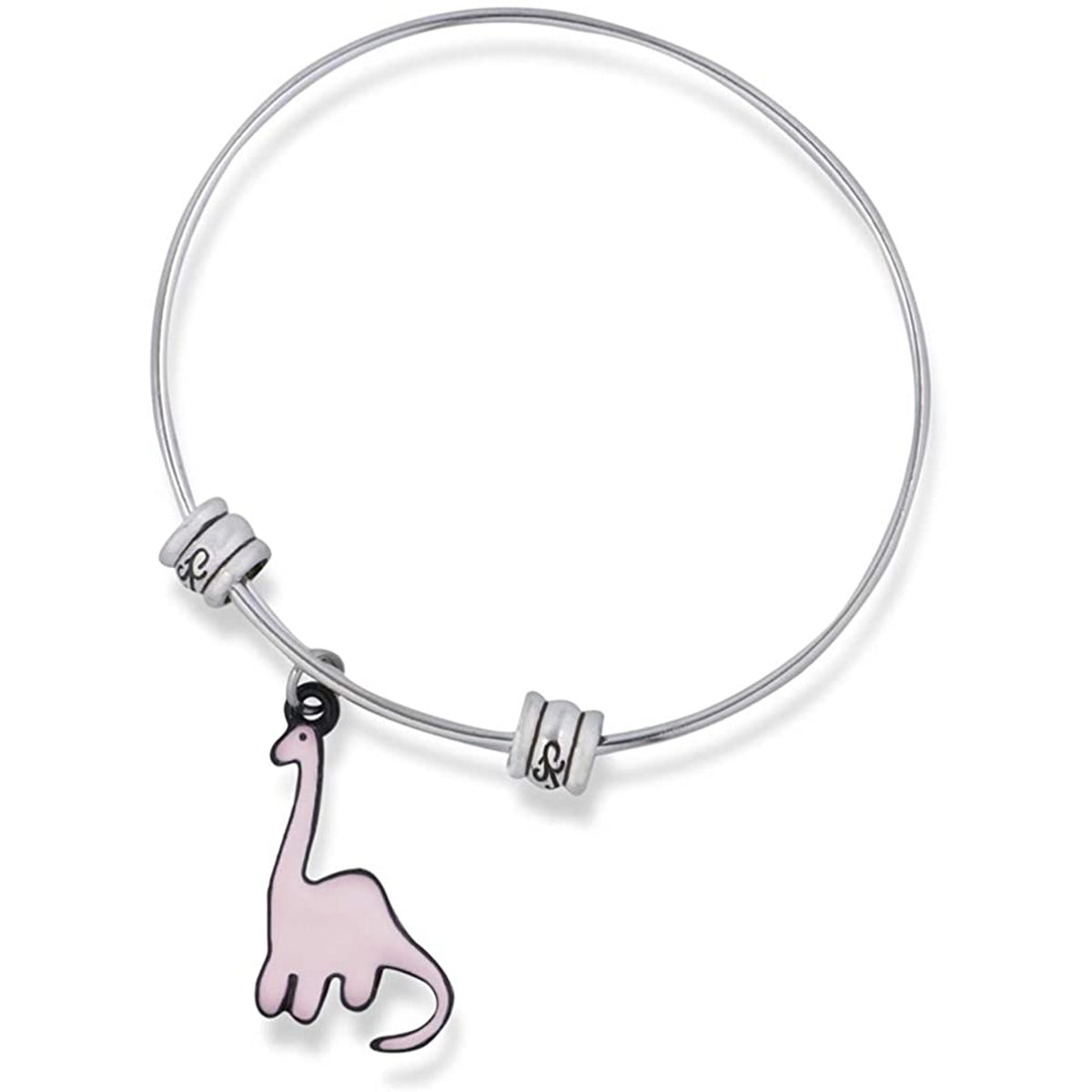 Brontosaurus Cartoonish Bronto Dinosaur Charm Bangle Bracelet