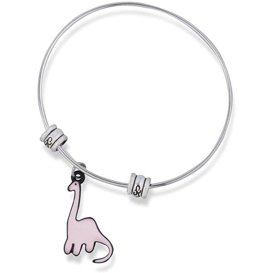 Brontosaurus Cartoonish Bronto Dinosaur Fancy Charm Bangle