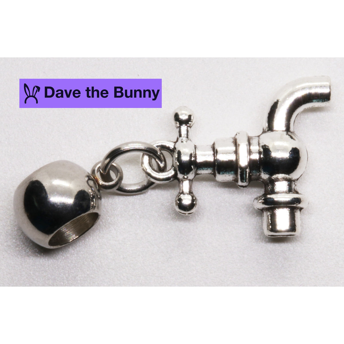 Faucet Charm Necklace with Stainless Steel Snake Chain