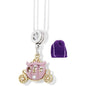 Carriage Princess Pink Wheels Charm Necklace