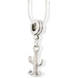 Cactus Charm Necklace with Stainless Steel Snake Chain