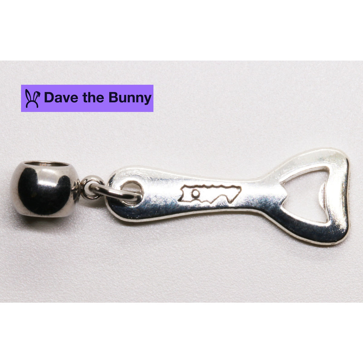 Bottle Opener Charm with Stainless Steel Connector