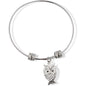 Owl Bird Charm Bangle Bracelet
