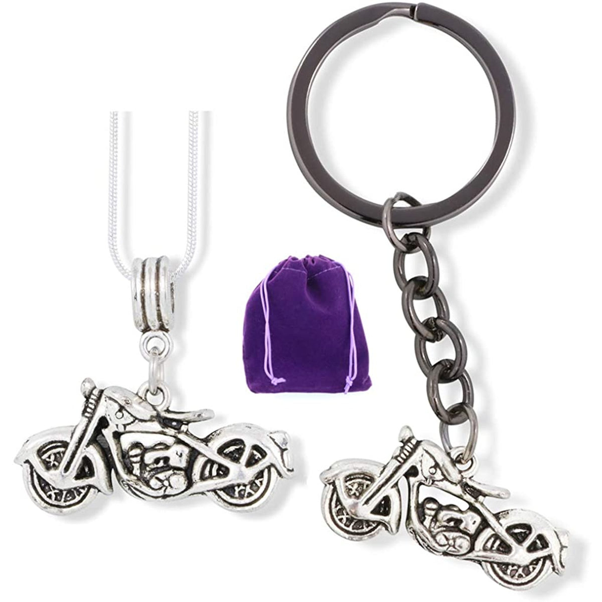 Motorcycle Bundled Charm Keychain