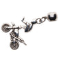 Motocross Charm with Stainless Steel Connector