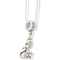 Monkey Charm Necklace with Stainless Steel Snake Chain