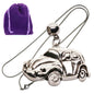 Classic Car Bug Charm Necklace with Stainless Steel Snake Chain