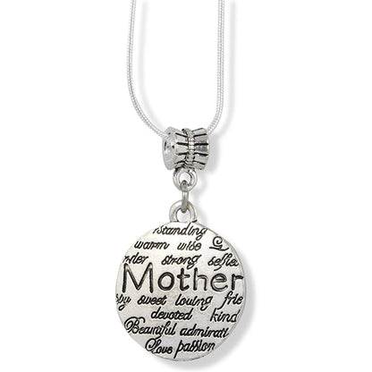 Mother Mom Wise Strong Loving Devoted Warm Charm Necklace