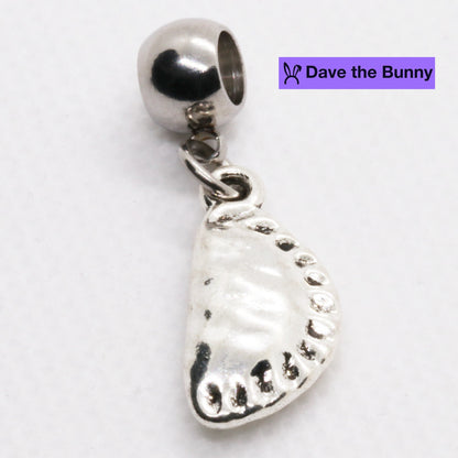 Pierogi Charm - Dumpling Charm Stainless Steel Connector with Metal Alloy for Polish Food Ravioli Pierogies Dumpling Empanada Pierogi Crafting