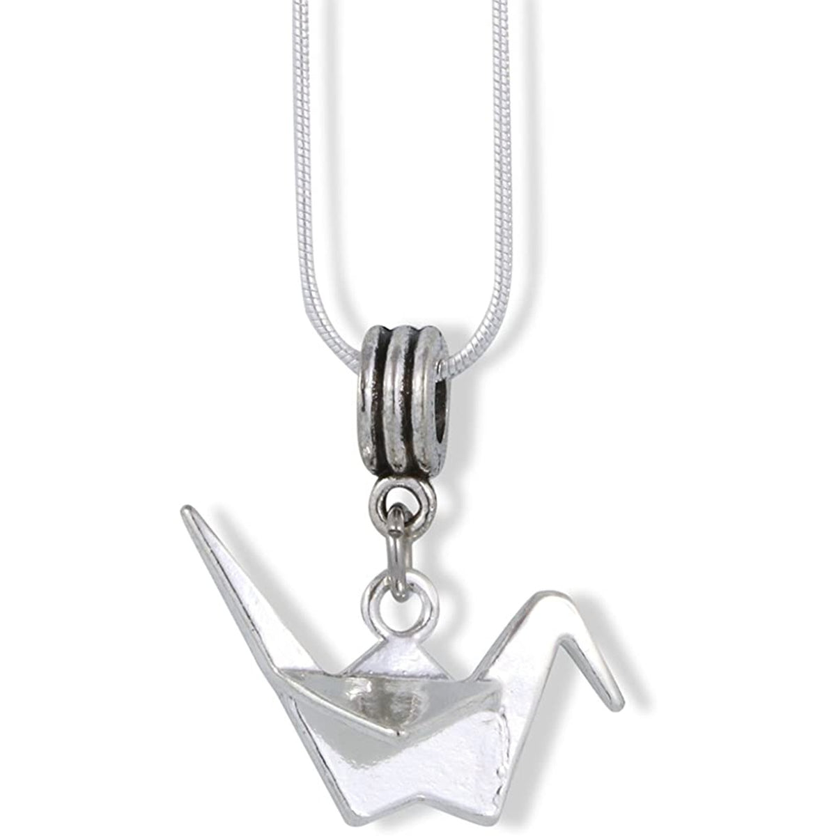 Origami Charm Necklace with Stainless Steel Snake Chain