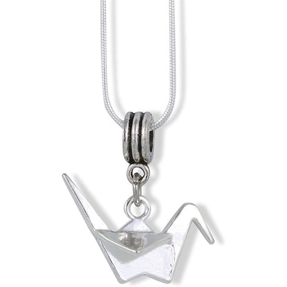 Origami Charm Necklace with Stainless Steel Snake Chain