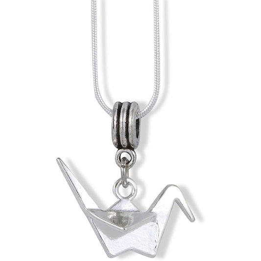 Origami Charm Necklace with Stainless Steel Snake Chain