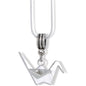 Origami Charm Necklace with Stainless Steel Snake Chain