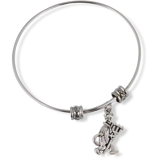 Devil Pitch Fork Charm Bangle Bracelet