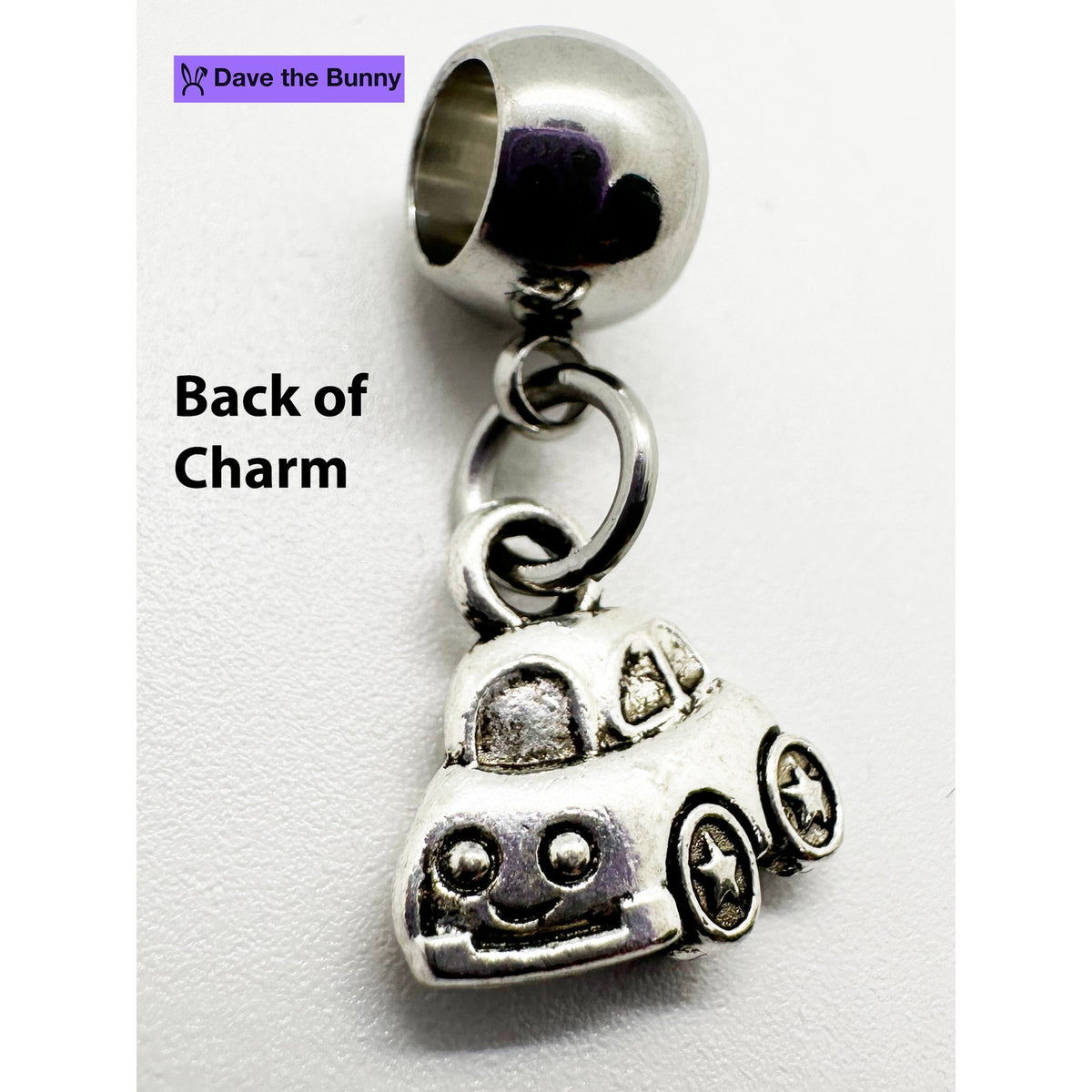 Car Charm Necklace with Stainless Steel Snake Chain