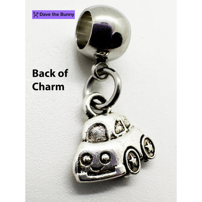 Car Charm Necklace with Stainless Steel Snake Chain