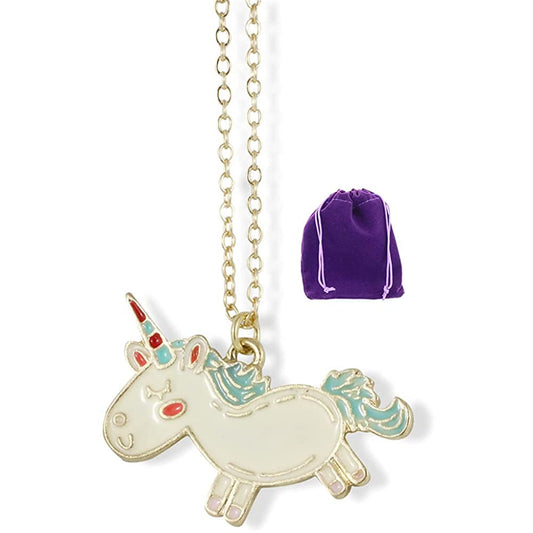 Unicorn Charm Necklace with Stainless Steel Snake Chain