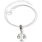 Justice Law Scale Charm Bracelet with Stainless Steel Snake Chain