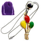 Balloon Charm Necklace with Stainless Steel Snake Chain
