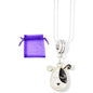 Dog Charm Necklace with Stainless Steel Snake Chain