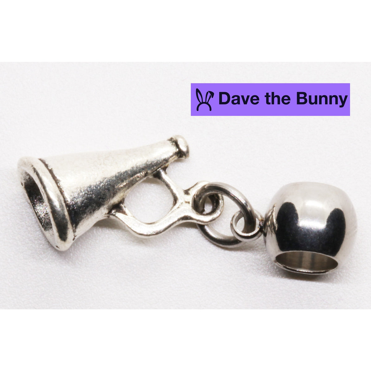Megaphone Charm Necklace with Stainless Steel Snake Chain