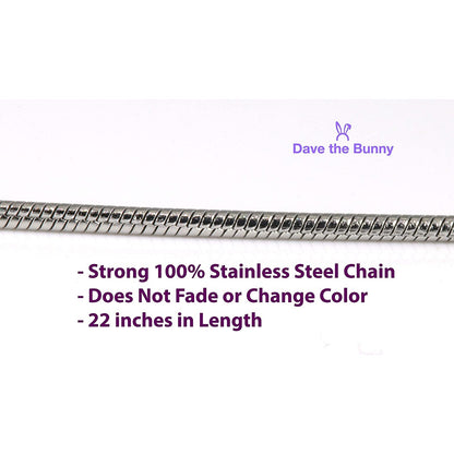 Rocking Horse Charm Necklace with Stainless Steel Snake Chain
