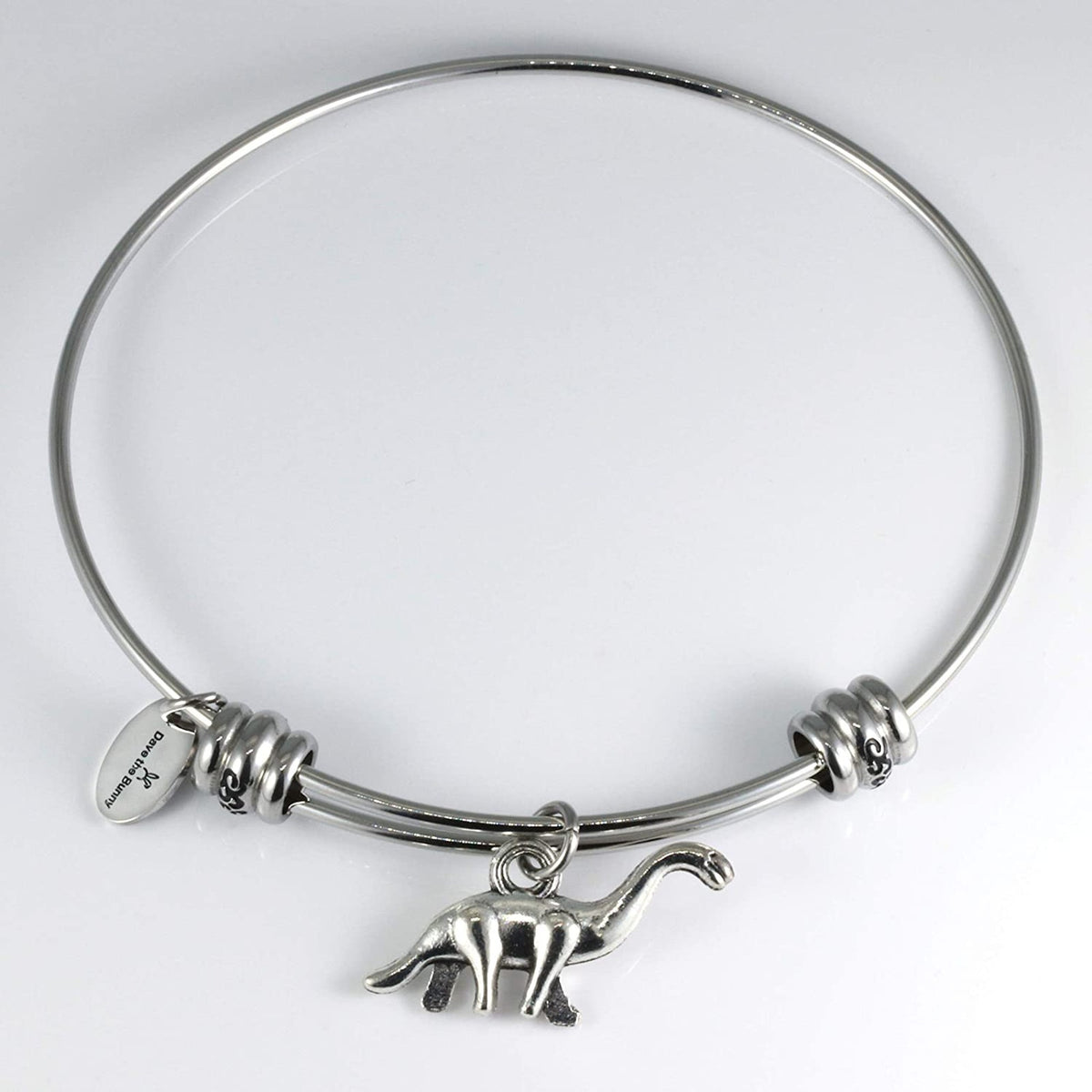 Brontosaurus Dinosaur Charm Bangle Bracelet