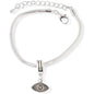 Evil Eye Protection Charm Bracelet with Stainless Steel Snake Chain